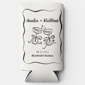 Modern & grillig Hand getrokken bruiloft Seltzer Blikjeskoeler (Voorkant)