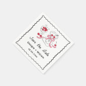 Modern & grillig Hand getrokken bruiloft Servet (Hoek)