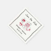 Modern & grillig Hand getrokken bruiloft Servet (Hoek)