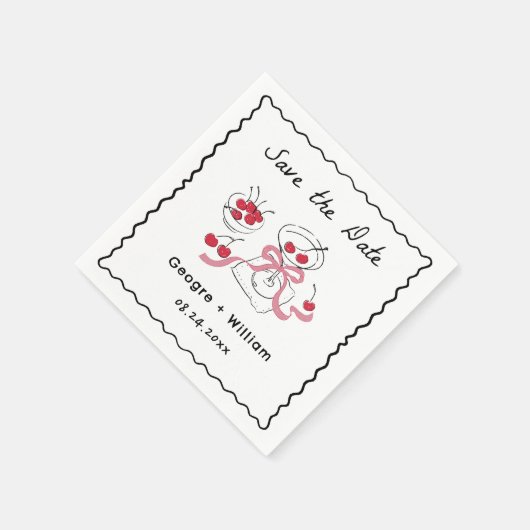 Modern & grillig Hand getrokken bruiloft Servet (Hoek)