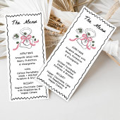 Modern & grillig handgetekend diner & Drinken Menu