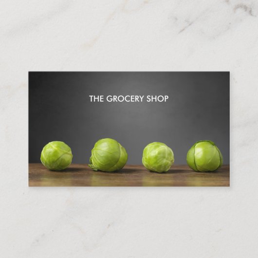 Modern Grocery Nutrition Brussels Sprouts Visitekaartje (Voorkant)