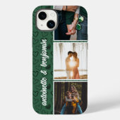 Modern groen 3 fotokoppel collage Case-Mate iPhone case (Achterkant)
