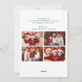 Modern groen 5 fotocollage Vrolijk kerstfeest Feestdagenkaart (Achterkant)