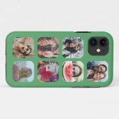 modern groen 7 Photo Collage Sjabloon Case-Mate iPhone Case (Achterkant (horizontaal))