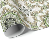 Modern groen, Abstract grafisch patroon voor goud Cadeaupapier (Rol Hoek)