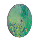 Modern groen Abstract landschap Dartbord (Voorkant Links)