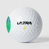 Modern groen Abstract landschap Golfballen (Logo)