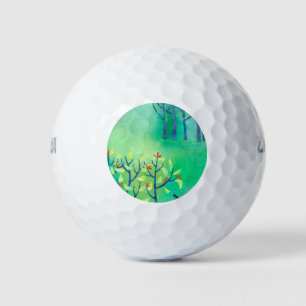 Modern groen Abstract landschap Golfballen