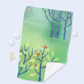 Modern groen Abstract landschap Golfhanddoek