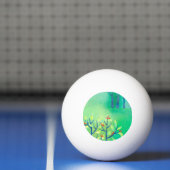 Modern groen Abstract landschap Pingpongbal (Net)