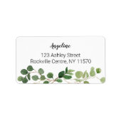 Modern groen adreslabel etiket (Voorkant)