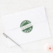 Modern Groen Afstuderen Ronde Sticker (Envelop)