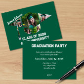 Modern Groen Afstuderen Vorm Foto Collage Party Kaart