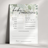 Modern groen Baby shower Baby Voorspellingen Kaart