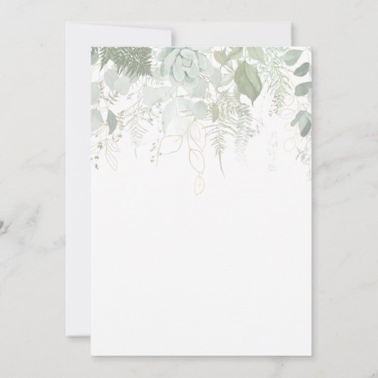 Modern groen Baby shower Baby Voorspellingen Kaart (Achterkant)