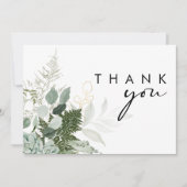 Modern groen Baby shower flat dank u kaart (Voorkant)