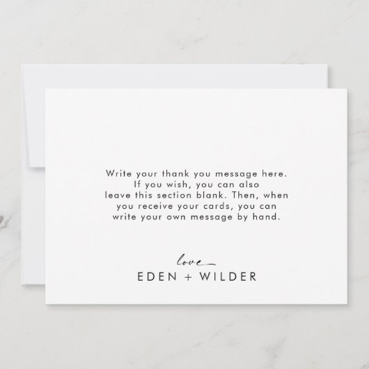 Modern groen Baby shower flat dank u kaart (Achterkant)