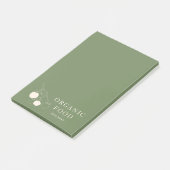 Modern groen biologisch voedsel post-it® notes (Schuin)