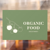 Modern groen biologisch voedsel raamsticker (Vel 2)