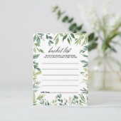 Modern groen bladeren emmer lijst Kaarten (Staand voorkant)