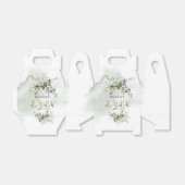 Modern groen bladgroen gouden letters baby shower bedankdoosjes (Uitgevouwen)