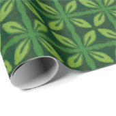 Modern groen bladpatroon - botanische geometrische cadeaupapier (Rol Hoek)