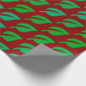 Modern groen bladpatroon cadeaupapier (Hoek)