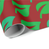 Modern groen bladpatroon cadeaupapier (Rol Hoek)