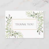 Modern groen bloemenbedrijf dank u aanbevelingskaartje (Voorkant)