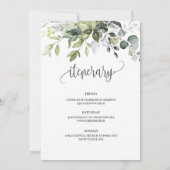 Modern groen boho gebladerte vrijgezellenweekend kaart (Achterkant)