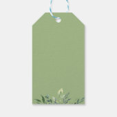 Modern groen botanisch gebladerte dank u cadeaulabel (Achterkant)