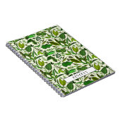 Modern groen botanisch monogram notitieboek (Rechterzijde)
