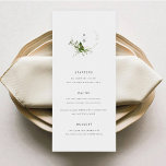 Modern groen bruiloft menu Kaart<br><div class="desc">Deze Modern Greenery Wedding Menu Kaart van het Amarie Collectie toont een modern groen bloemenmonogram in combinatie met een moderne typografie. Personaliseer het eenvoudig en snel met uw gegevens. Druk op de knop 'aanpassen' om de stijl en plaatsing van de tekst verder te rangschikken en op te maken.</div>