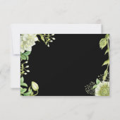 Modern groen bruiloft RSVP Kaart (Achterkant)