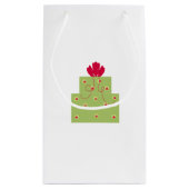 Modern Groen Cadeau Klein Cadeauzakje (Achterkant)
