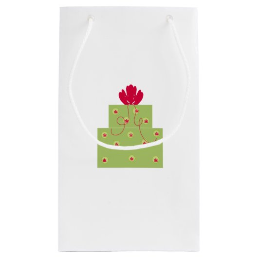 Modern Groen Cadeau Klein Cadeauzakje (Achterkant)