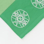 Modern groen cirkelpatroon fleece deken (Hoek)