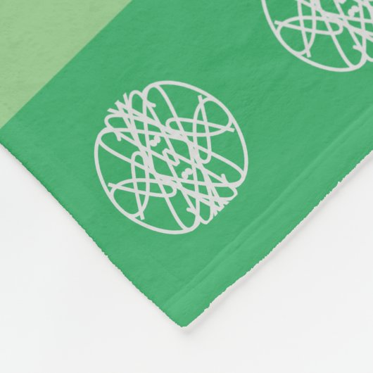 Modern groen cirkelpatroon fleece deken (Hoek)