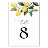 Modern groen citroen bloemenbruiloft kaart (Achterkant)