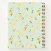 Modern groen citroen Notitieboek - volledig person (Achterkant)