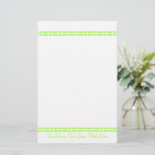 Modern Groen Design Briefpapier (Staand voorkant)