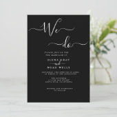 Modern groen doen we bruiloft kaart (Staand voorkant)