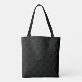 Modern groen elegant bladpatroon met monogram tote bag (Achterkant)