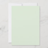 Modern groen en blauw Baby Sprinkle Invitation Kaart (Achterkant)