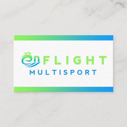 Modern groen en blauw gradiënt Visitekaartje (Voorkant)