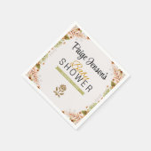 Modern Groen en Bruin Botanicals Baby shower Servet (Hoek)