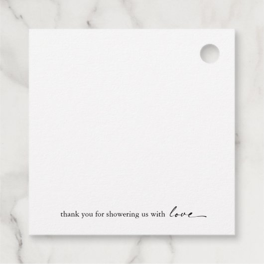 Modern groen en goud Baby shower dank u Bedankjes Labels (Achterkant)