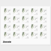 Modern groen en goud Baby shower dank u Vierkante Sticker (Vel)