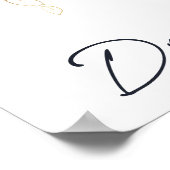 Modern groen en goud Baby shower Drinken Teken Poster (Hoek)